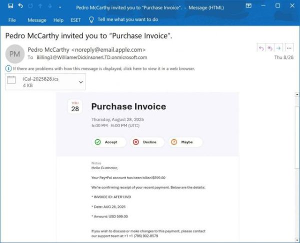 股配咖吧 黑客滥用iCloud日历邀请发送钓鱼邮件 借苹果服务器绕过垃圾邮件过滤